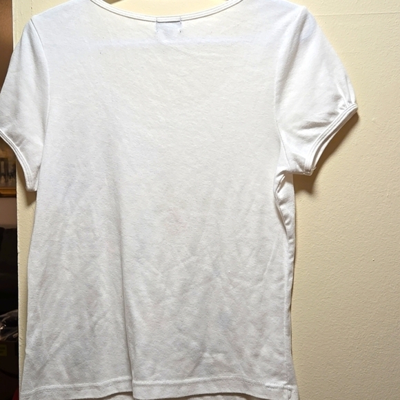 Reitmans Size XL Petite White Foral T-Shirt - Picture 4 of 7